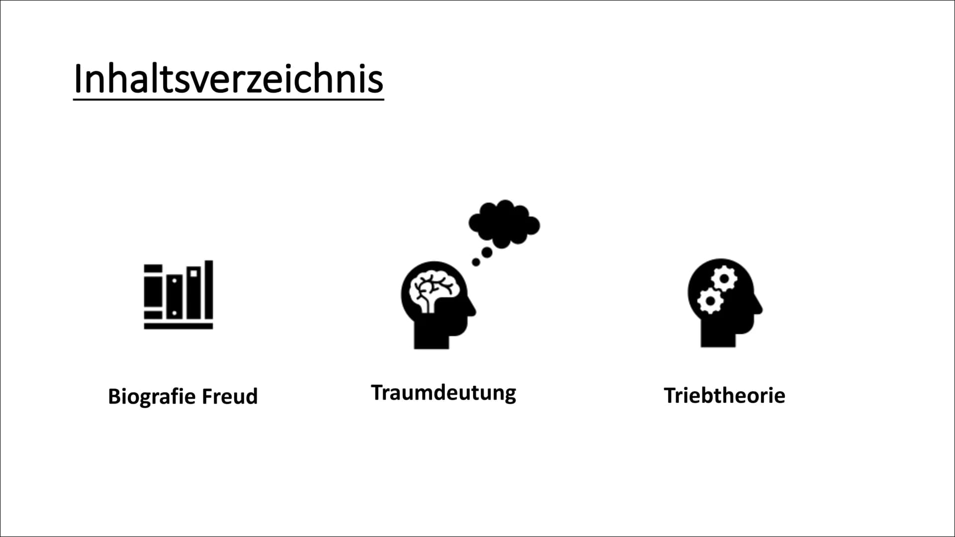 Cail
Sigmund Freud Inhaltsverzeichnis
Cil
Biografie Freud
Traumdeutung
Triebtheorie Cil
Biografie Freud Biografie Freud
Geboren 6. Mai 1856 