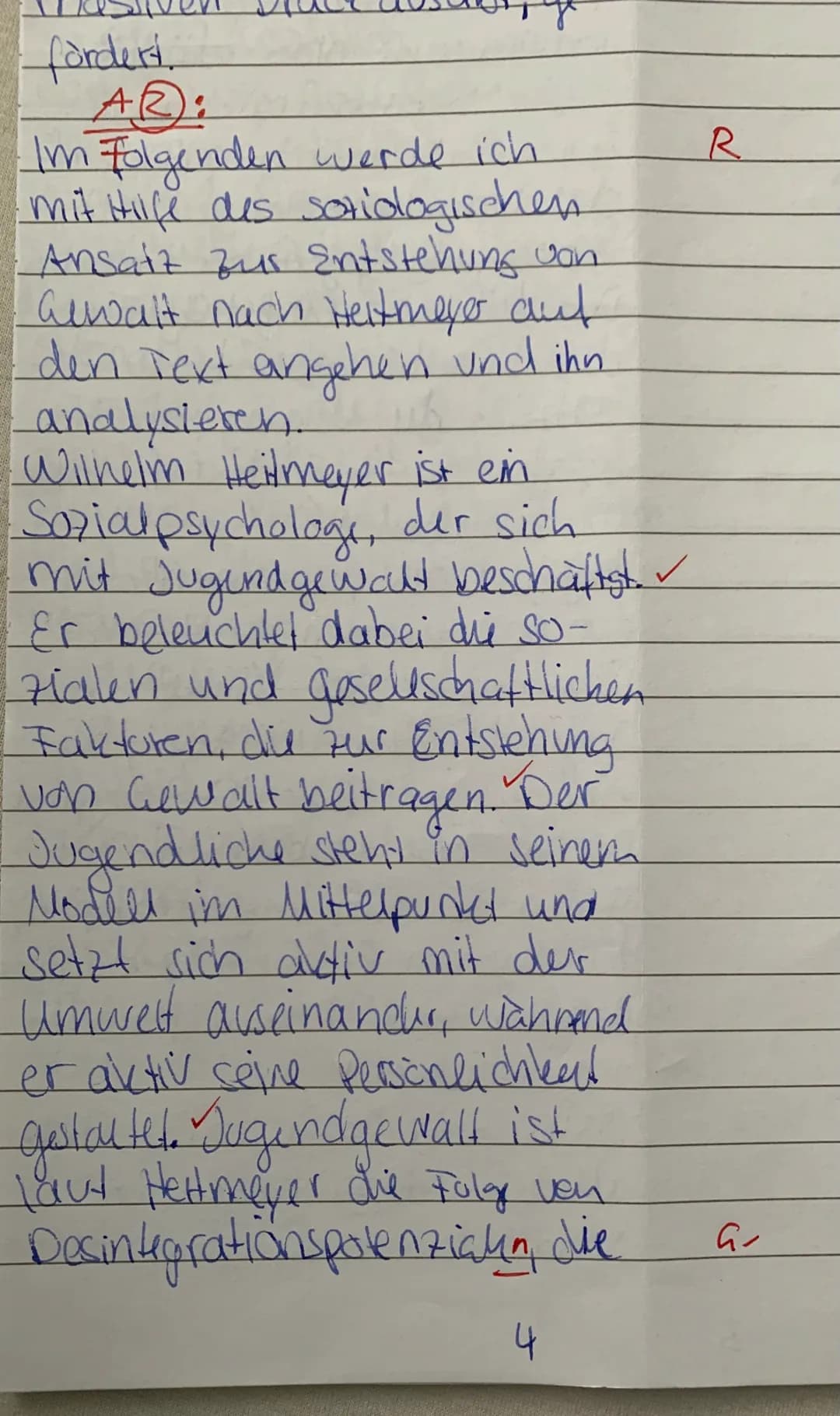 fordert.
AR:
I'm Folgenden werde ich
mit Hilfe des sotiologischen
Ansatz zur Entstehung von
Alwalt nach Heltmeyer auf
den Text angehen und i