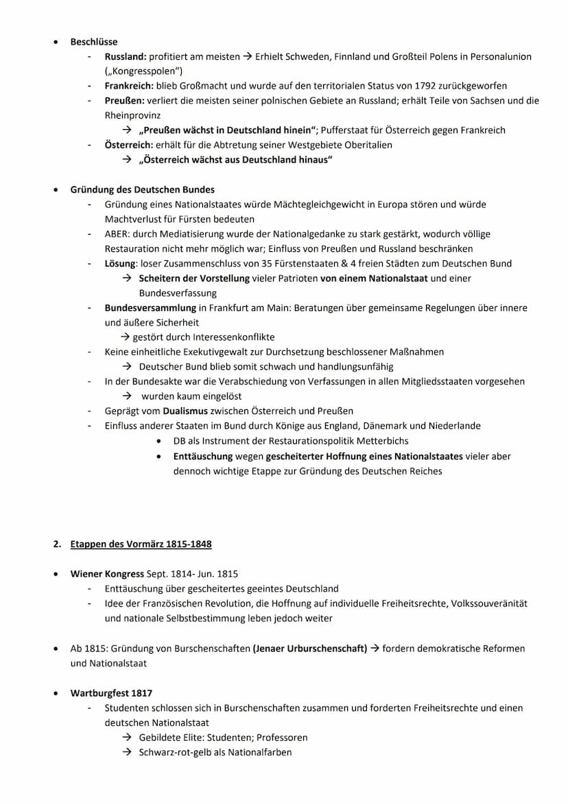 1. Wiener Kongress 1814/15
● Ausgangssituation
●
Markstein auf dem Weg zu Parlamentarismus, Demokratie und Nationalstaat?
Ziele
Q1.1 Die deu