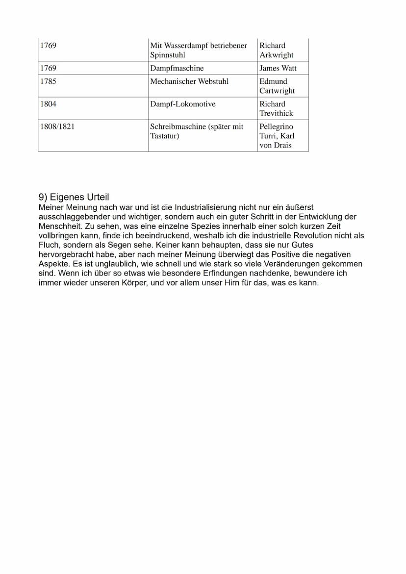 Die Industrialisierung
- Fluch oder Segen? Inhaltsverzeichnis
1) Die Industrialisierung - Was ist das?
2) Vorindustrielle Phase
3) Der Anfan