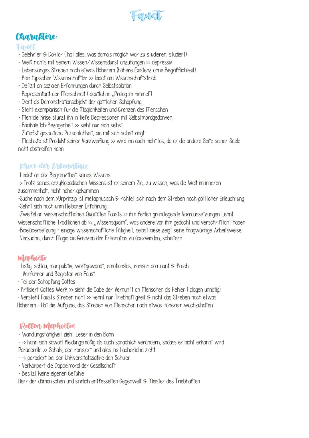 Faust für Kids: Charakterisierung und Interpretation PDF