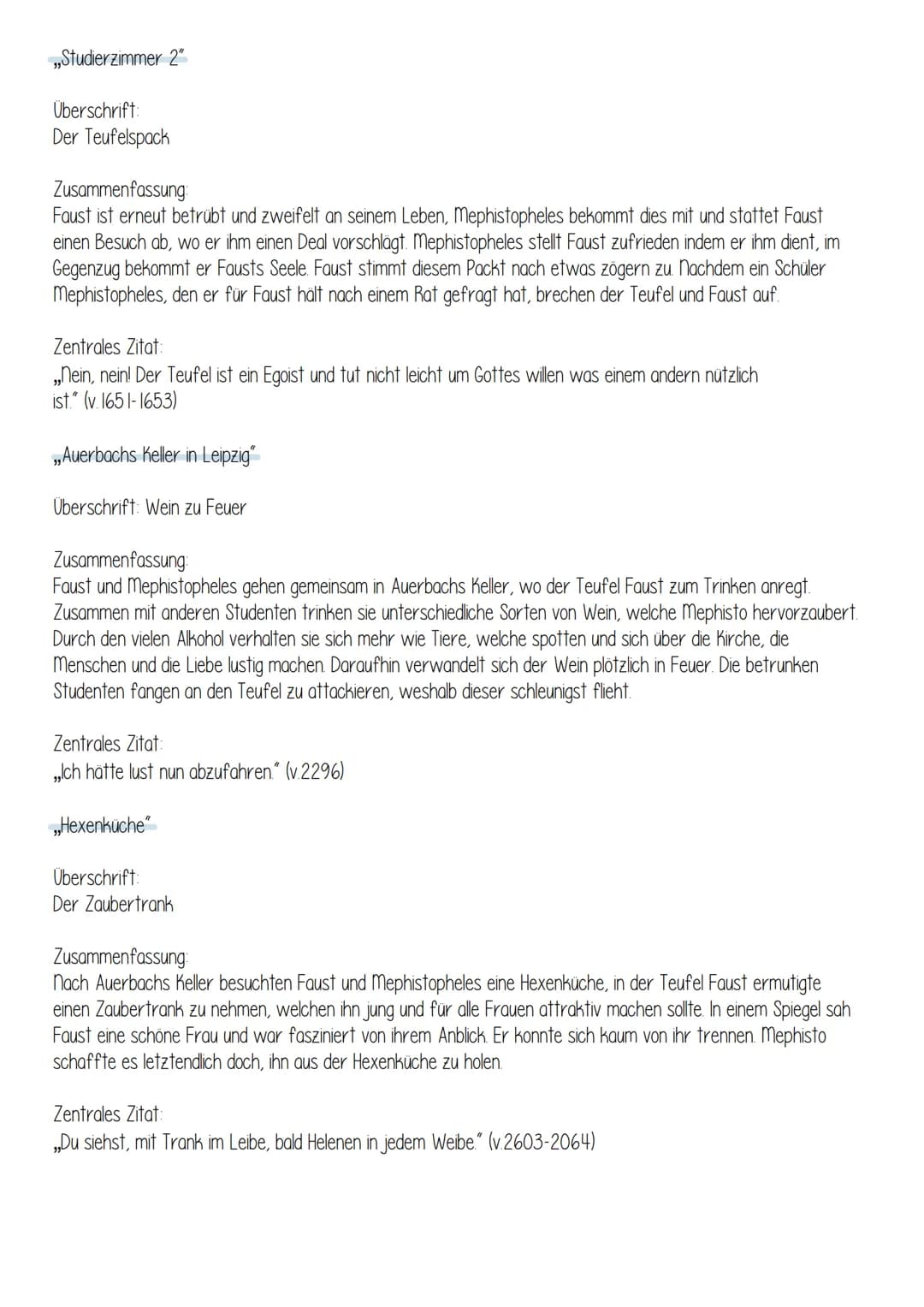 Faust
Charaktere:
Faust
- Gelehrter & Doktor (hat alles, was damals möglich war zu studieren, studiert)
- Weiß nichts mit seinem Wissen/Wiss
