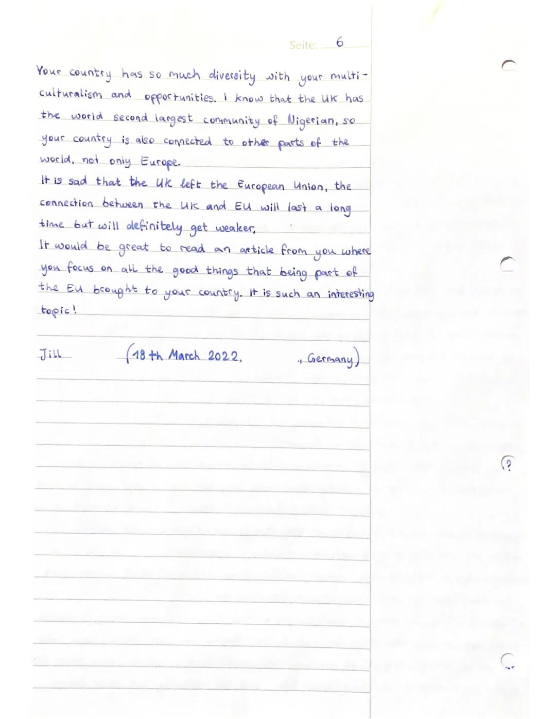 -Gesamtschule
Written Exam No. 3 (Q1/2.HJ/1 EGK)
>>Tradition and change in the UK
Bearbeitungszeit: 135 Minuten Name: Jill
KLAUSURTEIL A: SC