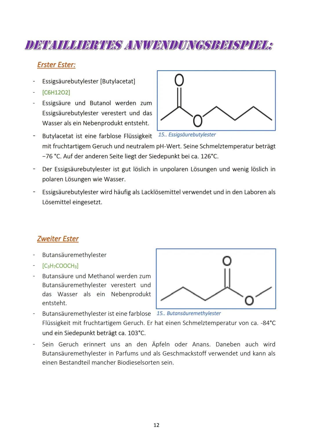 DER ESTER
EINE STOFFKLASSE MIT VIELFÄLTIGEN
ANWENDUNGSMÖGLICHKEITEN
TEIL I (PRODUKT AUS ALKOHOLEN UND SÄUREN)
O
||
C
H
NAME: Ranad Saada
KLA