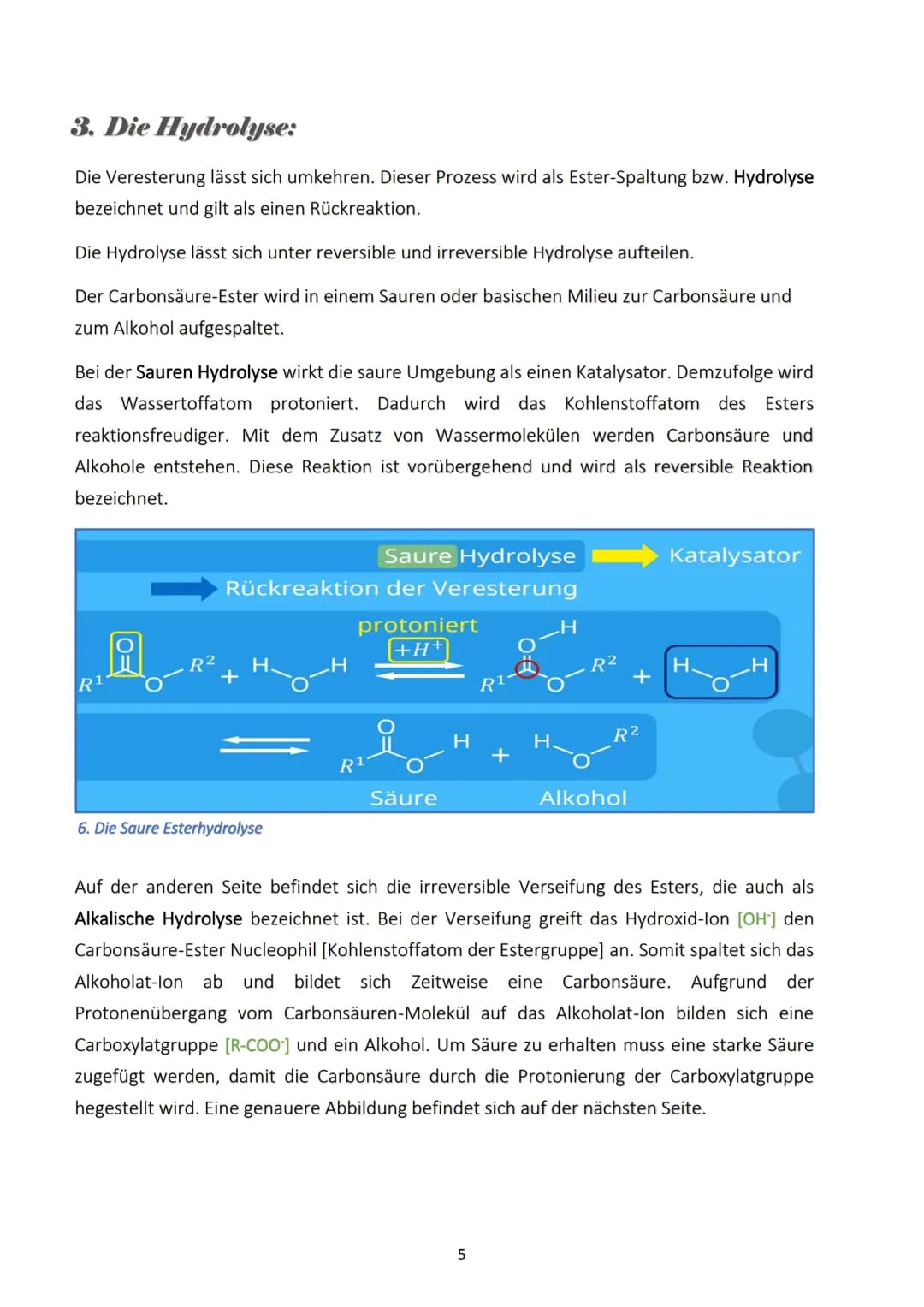 DER ESTER
EINE STOFFKLASSE MIT VIELFÄLTIGEN
ANWENDUNGSMÖGLICHKEITEN
TEIL I (PRODUKT AUS ALKOHOLEN UND SÄUREN)
O
||
C
H
NAME: Ranad Saada
KLA