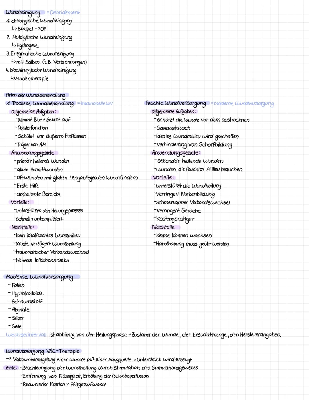 Wundmanagement
Wunde Schädigung der Haut und ggf. des darunterliegenden Gewebes
1. Wundarten und Wundbeurteilung
Akute Wunden
Ursache Trauma