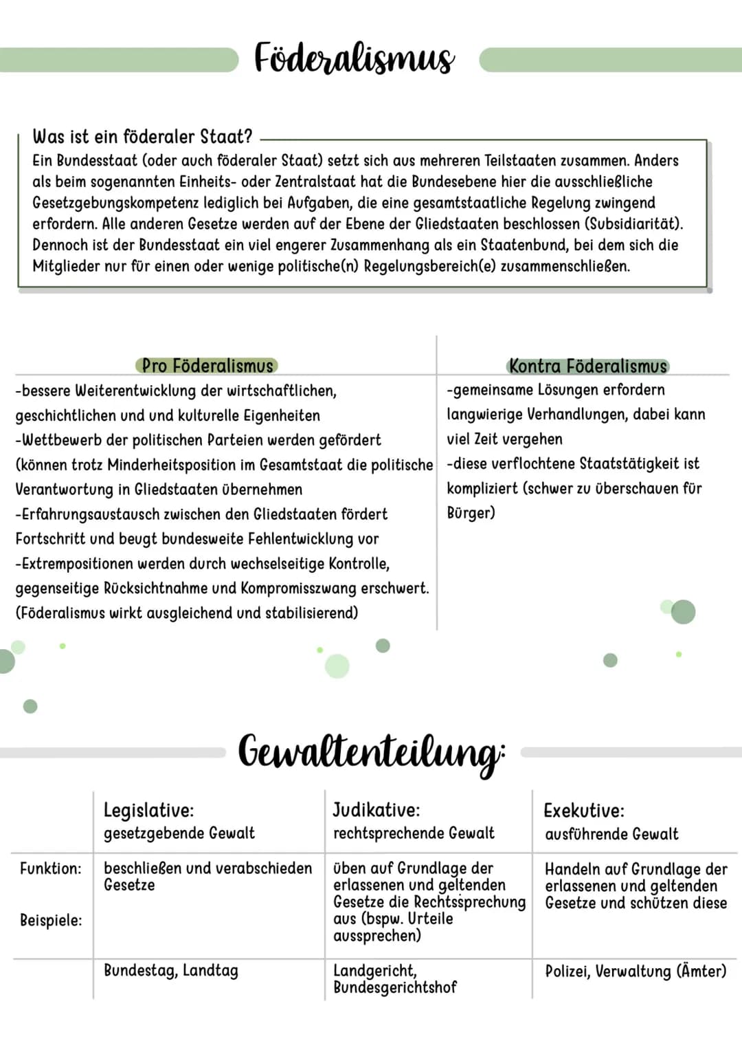 Verfassungsprinzipien der Bundesrepublik
VOLKSSOUVERÄNITÄT,
MEHRHEITSENTSCHEIDUNGEN,
PLURALISMUS, GEWALTENTEILUNG
NICHTMONARCHIE
REPUBLIK
Ve