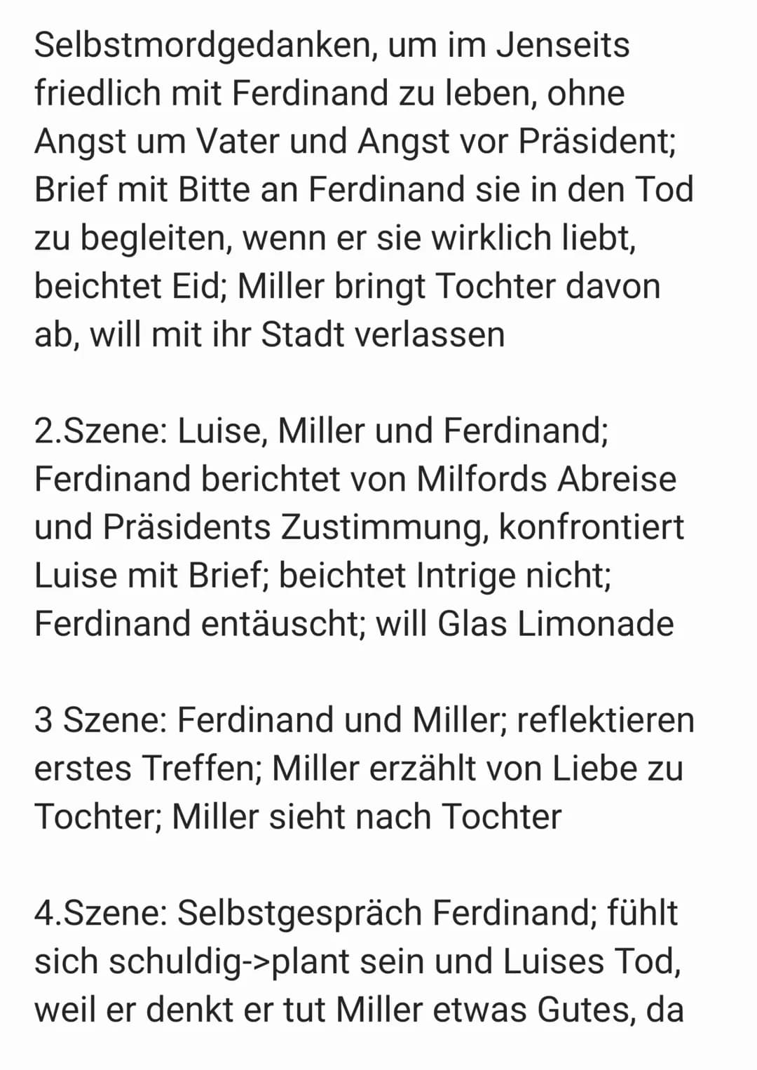 Kabale und Liebe
Akt 1:
1.Szene: Gespräch Miller und Millerin über
Beziehung von Luise und Ferdinand
2.Szene: Wurm will Luise heiraten-> bit