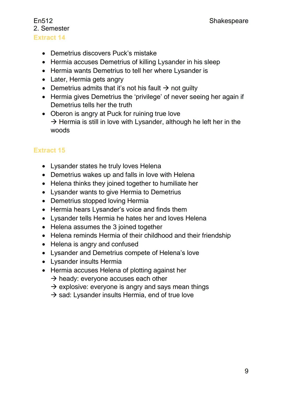 --- OCR Start ---
En512
2. Semester
Shakespeare
Shakespeare: A Midsummer Night's Dream
The iambic pentameter
• First syllabel is unstressed,