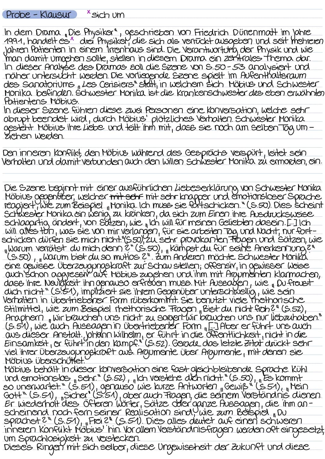 SZENARISCHE DRAMENANALYSE
Einleitung:
Einleitungssatz (Informationen übers Buch + Inhaltsangabe)
L> Das Drama, Die Physiker", geschrieben vo