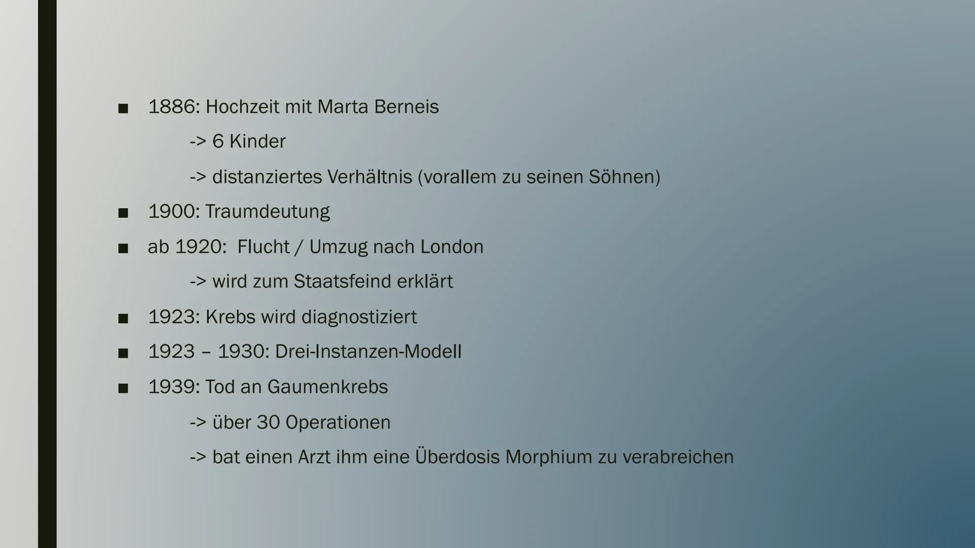 RFP
SIGMUND FREUD
5cm
AF
R
FOV 199
296 512
Tra>Cor(6.1)>Sag
Chile
AVAT
T Wer war Sigmund
Freud?
■ Mediziner
■ Begründer der Psychoanalyse
■ 