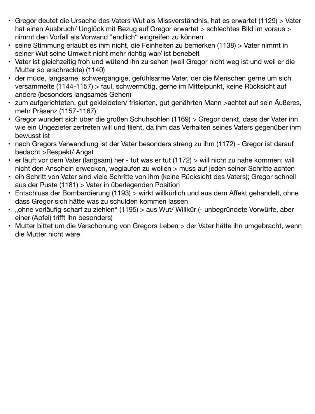 Das Bild Gregors auf seinen Vater:
0
VATER-SOHN-KONFLIKT
→ in der Apfelwurg - Szene); Z. 1109 - 1211
0
müder, langsamer, schwergängiger, gef