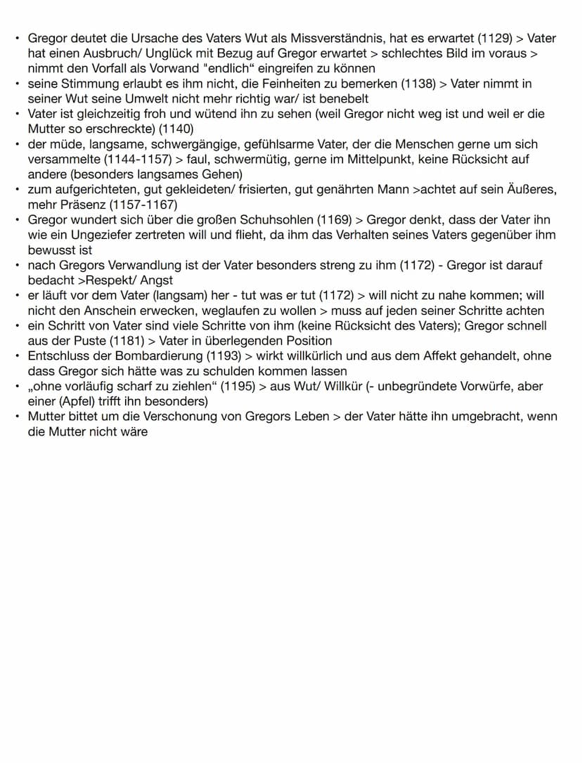 Das Bild Gregors auf seinen Vater:
0
VATER-SOHN-KONFLIKT
→ in der Apfelwurg - Szene); Z. 1109 - 1211
0
müder, langsamer, schwergängiger, gef