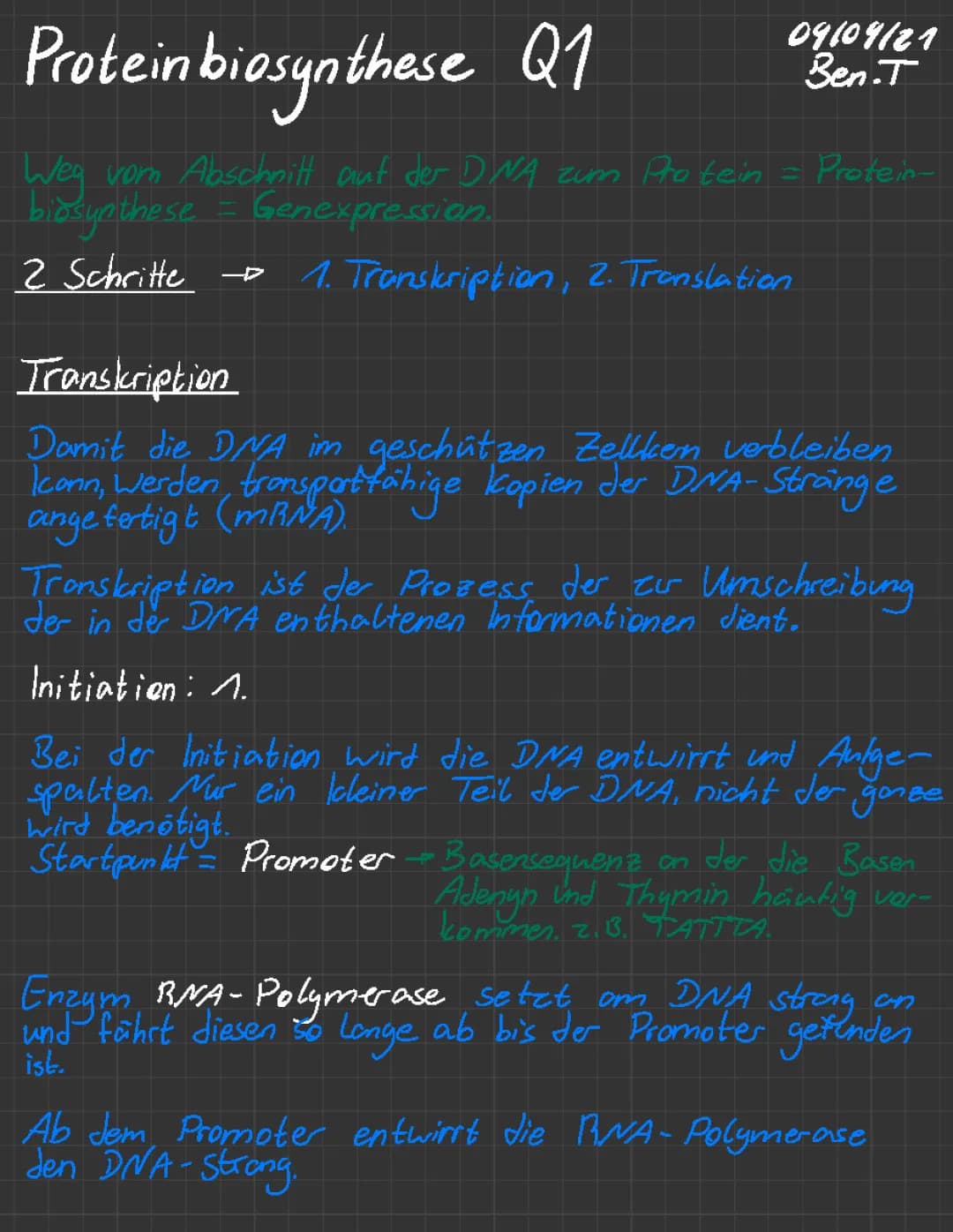 Proteinbiosynthese