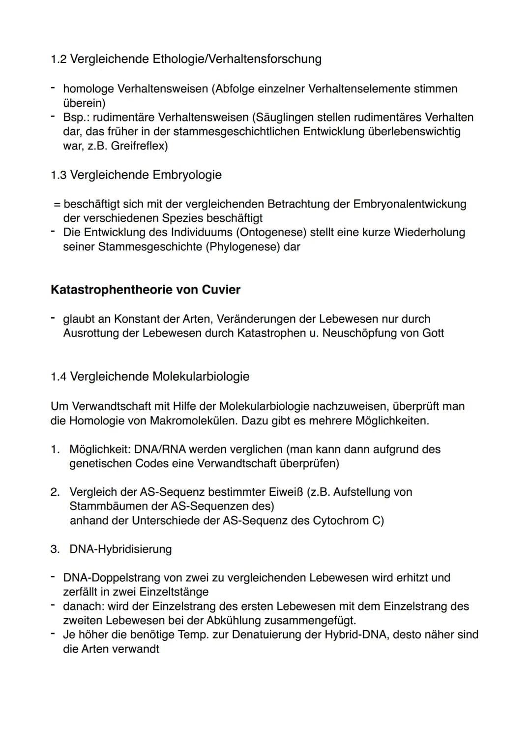 Methoden zur Rekonstruktion der Stammgeschichte
1. Homologien
Ähnlichkeiten biologischer Strukturen aufgrund gemeinsamer Abstammung
Die Arte