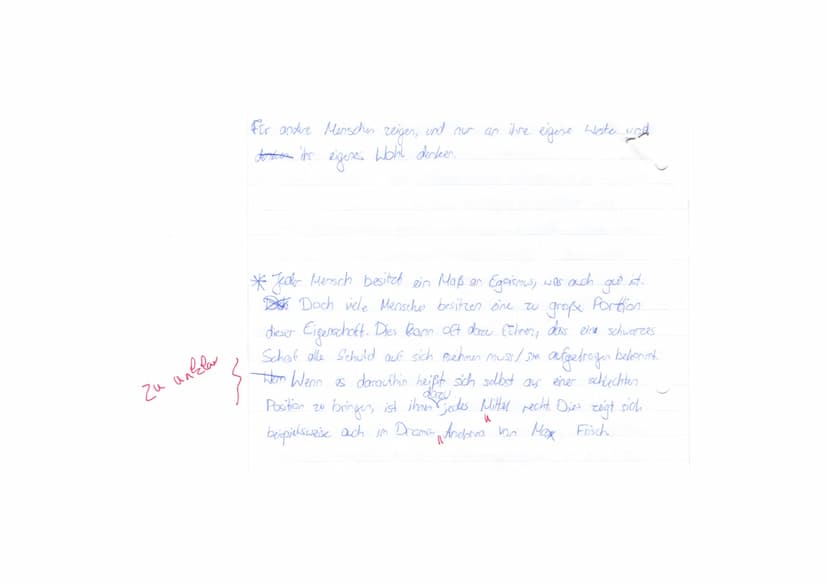KA Nr. 3: Max Frisch, Andorra
7.5.2018
Aufgabe: Interpretiere den Textauszug. Gehe dabei auch auf des Verhaltens des Doktors zu
seiner Schul