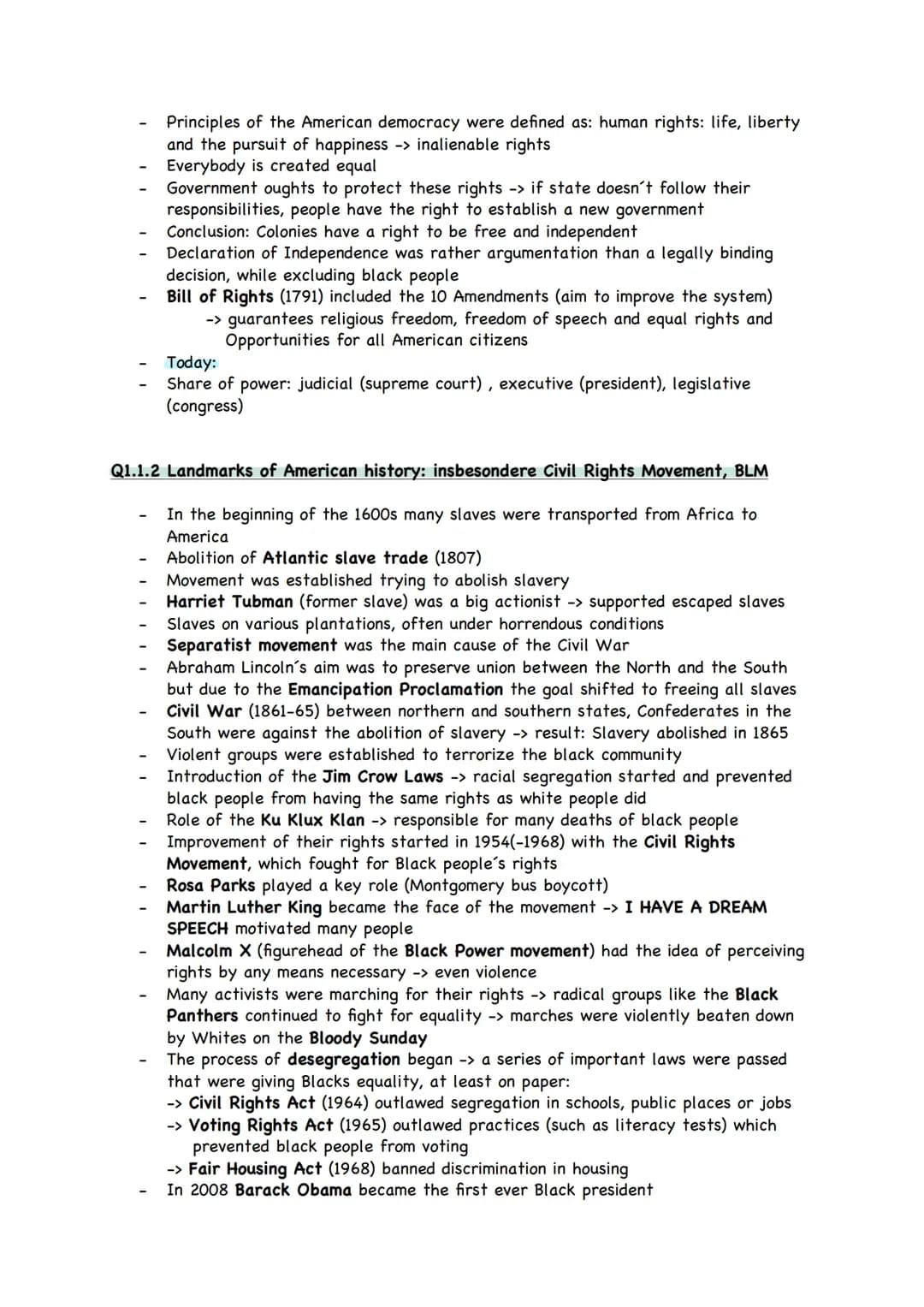 Inhalte QI
Q1.1 The USA
-
formation of a nation
Q1.1.1 Development and principles of American democracy and the Constitution
-
-
I
-
-
-
-
N