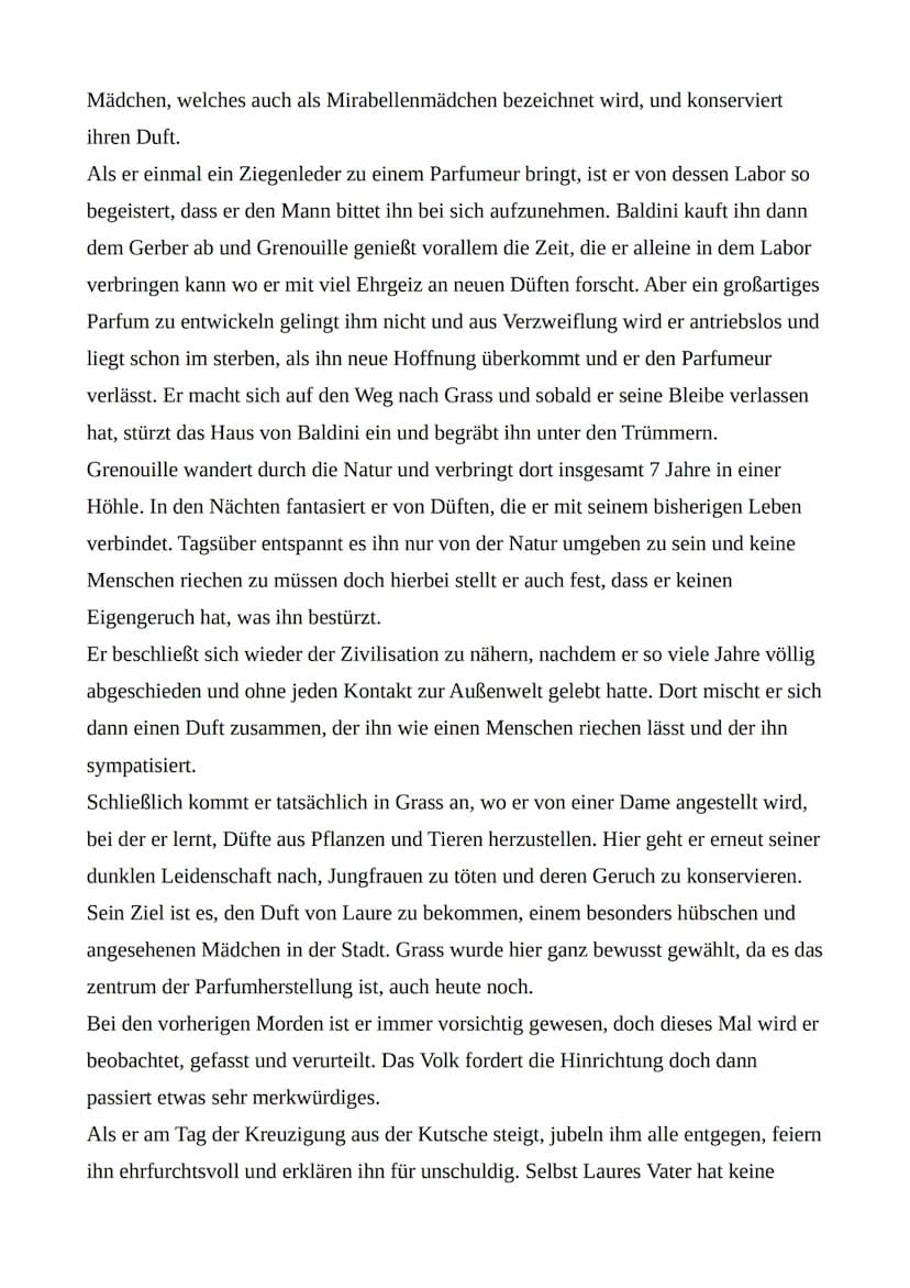 Das Parfum
Patrick Süskind
- wie ihr wisst halte ich heute mein Referat über ,,Das Parfum" von Patrick Süskind, schön, dass ihr trotzdem all