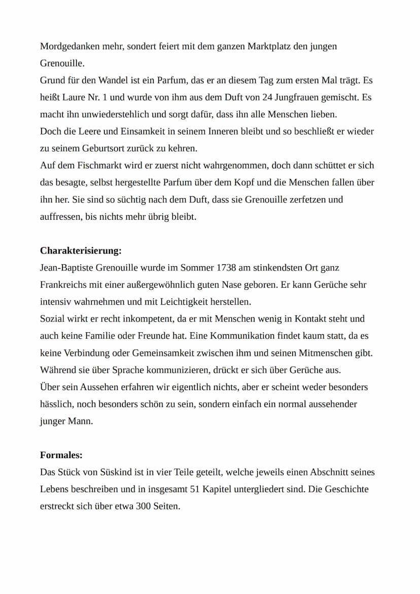 Das Parfum
Patrick Süskind
- wie ihr wisst halte ich heute mein Referat über ,,Das Parfum" von Patrick Süskind, schön, dass ihr trotzdem all
