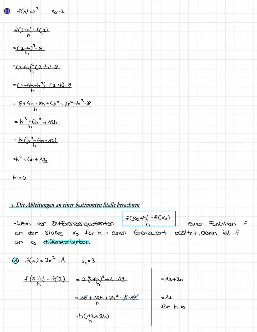 Kapitel 2: Ableitungen
1. Differenzenquotienten/Mittlere Änderungsrate
Beispiel:
Zeit in Tagen x
Höche in cm f(x)
f(xo)
Sonnenblume wird
XO
