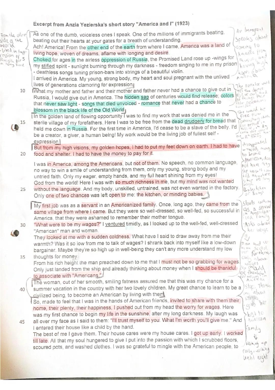Englisch LK Klausur Summary 