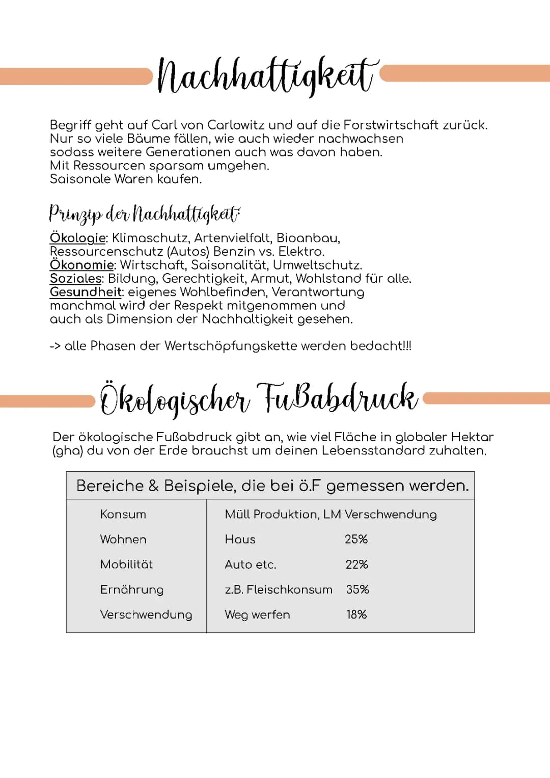Nachhaltige Ressourcennutzung und Ökologischer Fußabdruck erklären