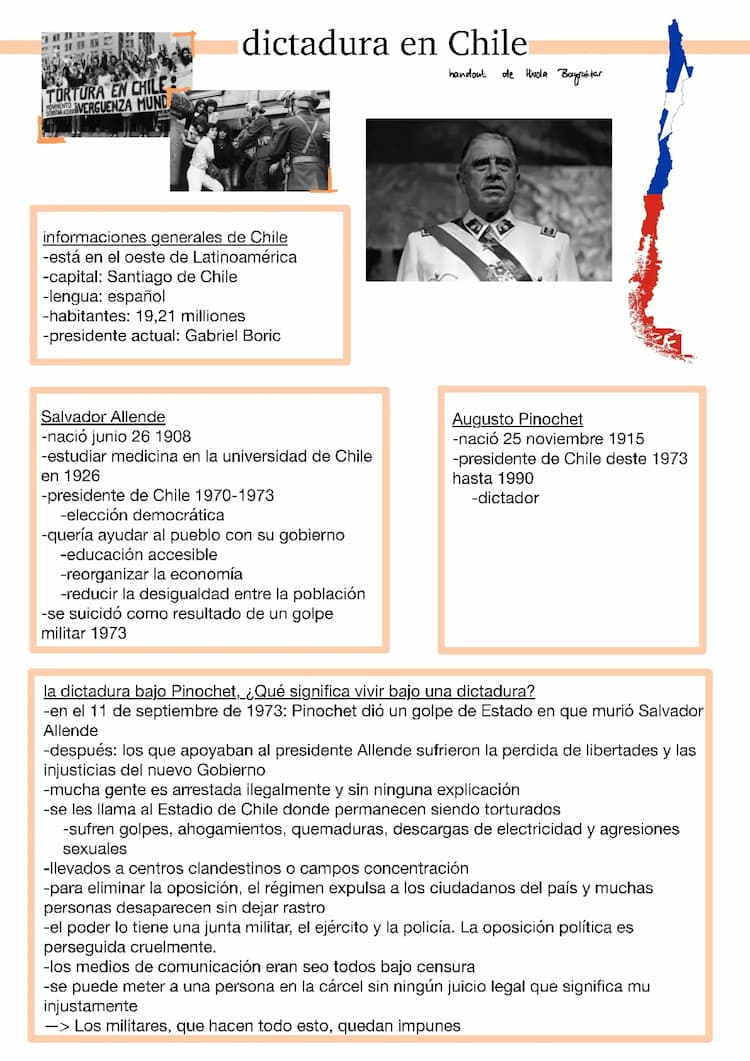 Know Chile dictadura handout thumbnail