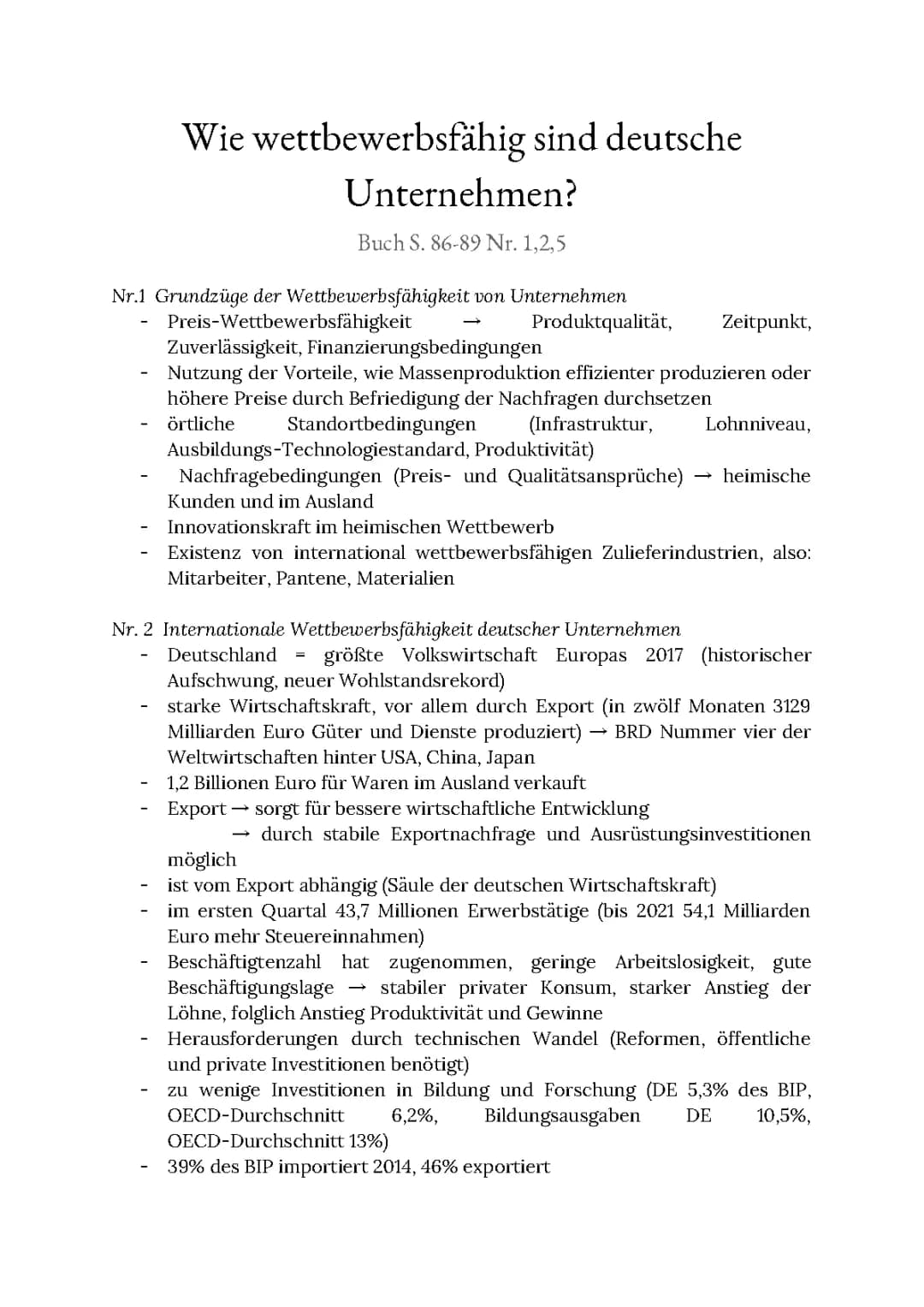 Wettbewerbsfähigkeit deutscher Unternehmen