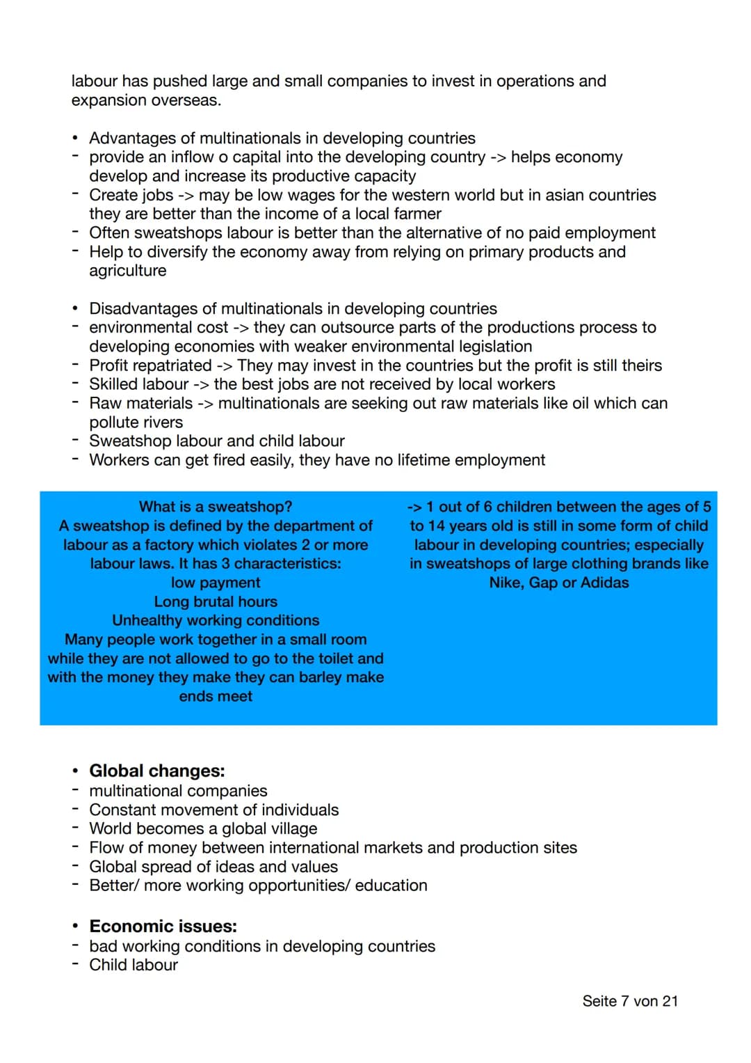 Englisch Lernblätter
Table of Contents
1. American Dream
- important information about America
- The American political system
2. Globalisat