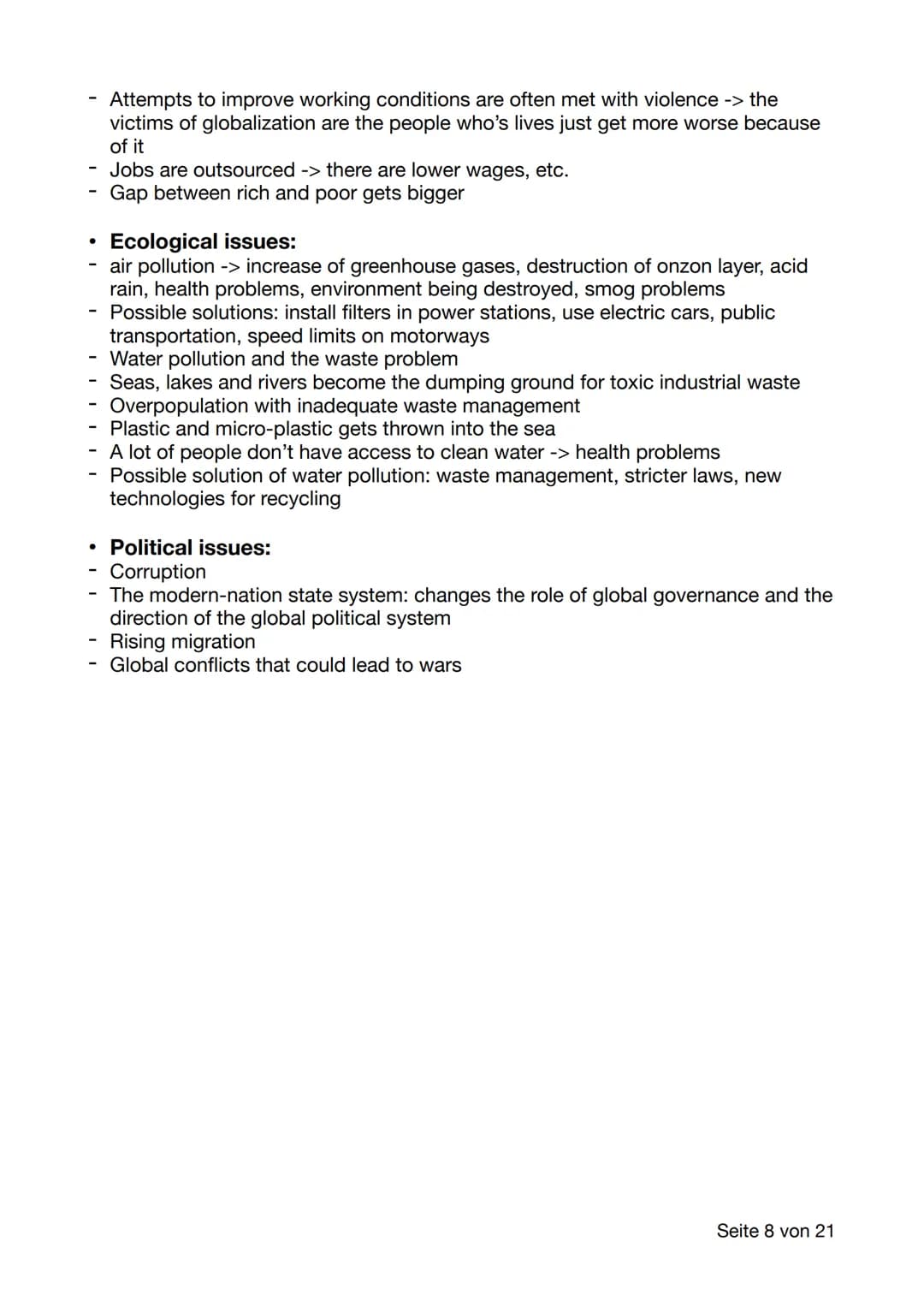 Englisch Lernblätter
Table of Contents
1. American Dream
- important information about America
- The American political system
2. Globalisat