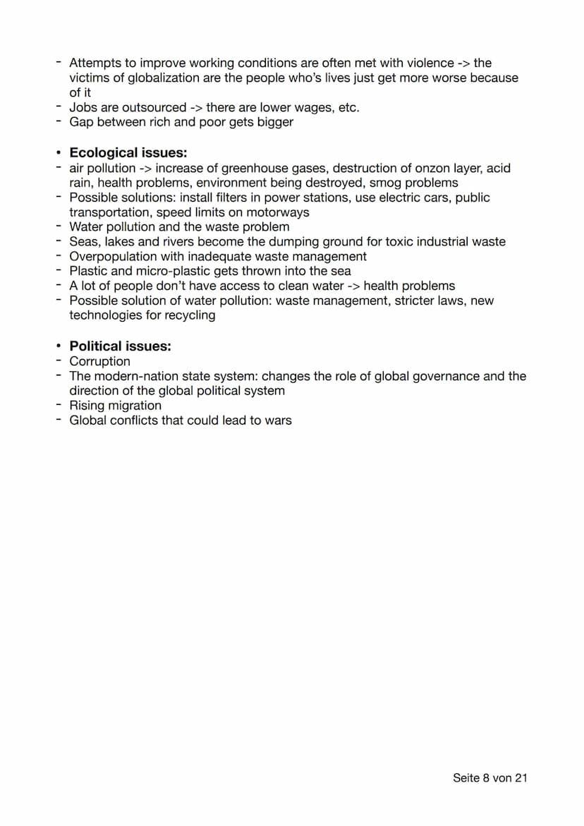 Englisch Lernblätter
Table of Contents
1. American Dream
- important information about America
- The American political system
2. Globalisat