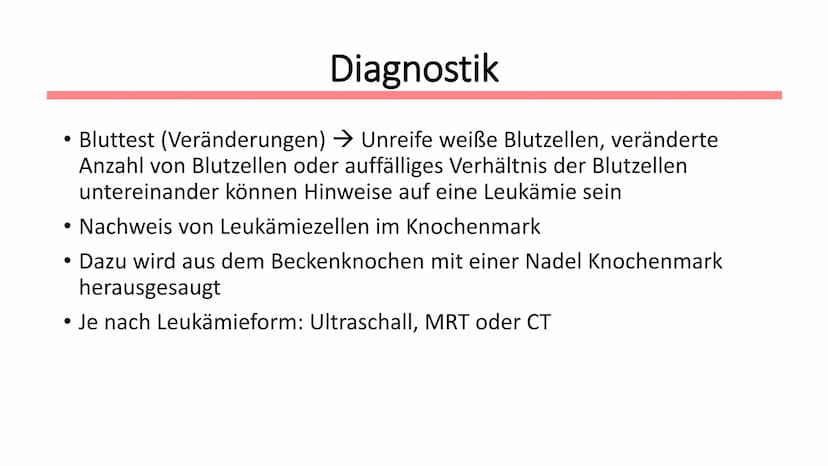Leukämie
Biologie / Klasse / Name / Datum ●
Symptome
• Diagnostik
Therapie
Allgemein
Wen betrifft es?
●
Gliederung
Autologe Stammzelltherapi