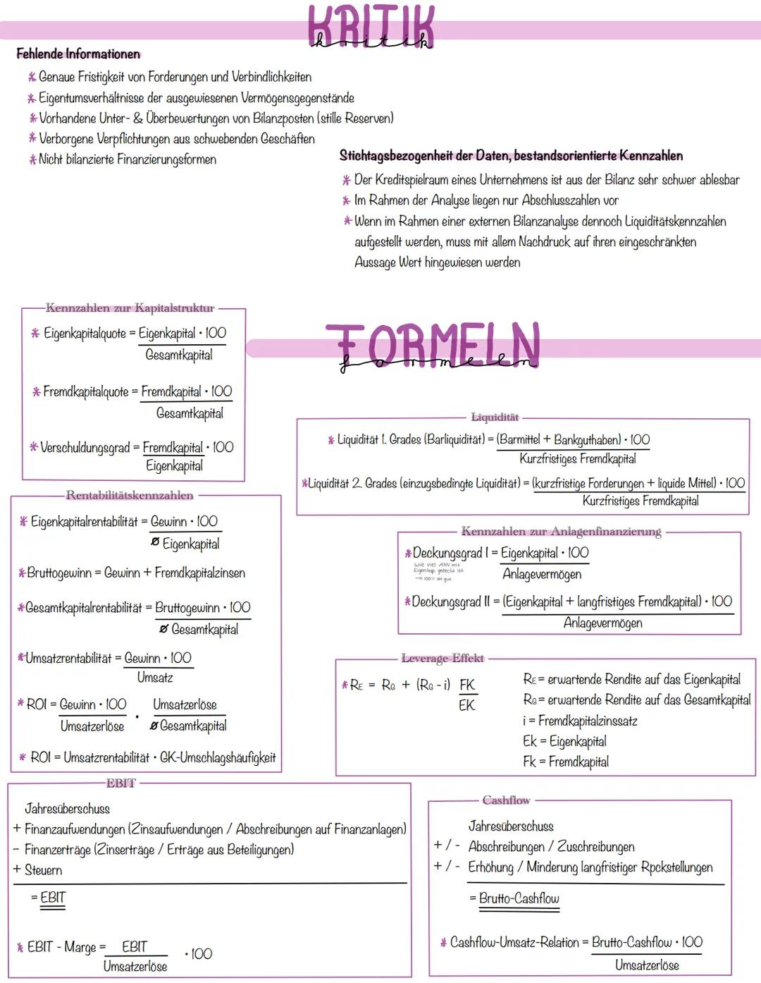 # JAHRESABSCHLUSSANALYSE

...ist die Aufbereitung und Auswertung des Jahresabschlusses

* Besteht aus einem System von Kennzahlen, die aus d