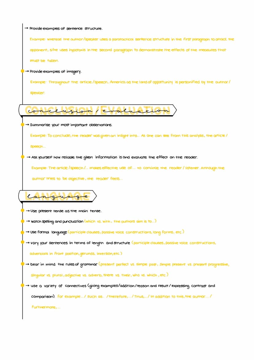How to Analysis
ntroduction
→Say what you are doing in the following. Do not repeat the indroductory sentence from your outline.
Example: AS