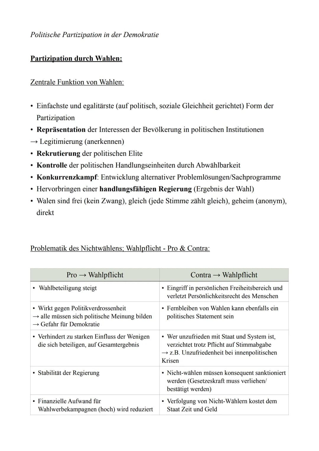 PoWi LK - Abitur 2022
Lernzettel
12.1.: Politische Partizipation zwischen Anspruch und Wirklichkeit
Der politische Prozess
Dimensionen der P
