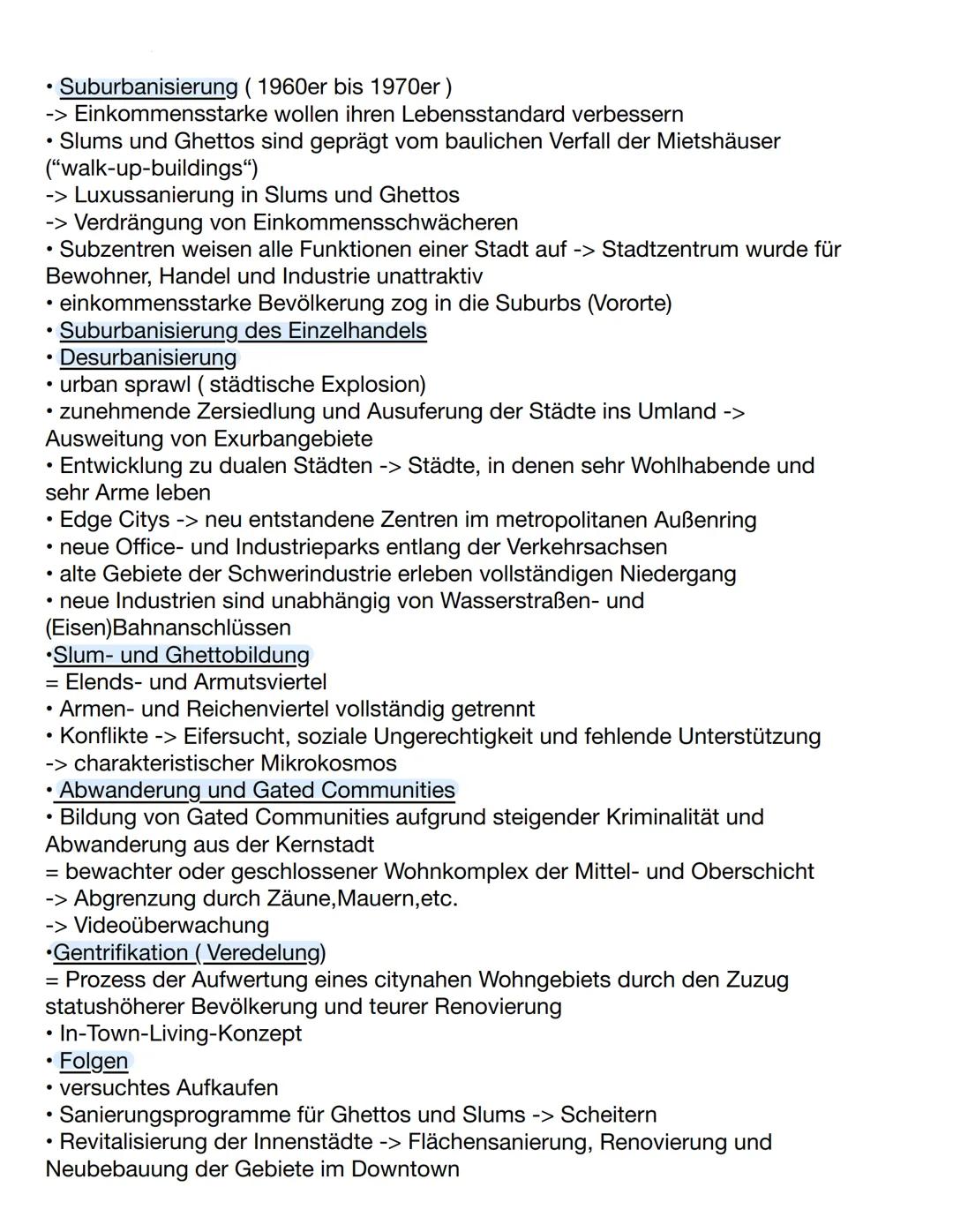 6.4.1. NORDAMERIKANISCHE STADT
1) Allgemeines
- "Junge" Städte
L 18./19. Jhd - im Zuge der Erschließung des Landes
sehr viele große Städte
L