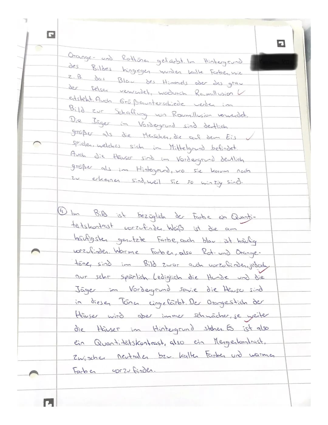 1.Begrifflichkeiten
1. Erklären Sie die Begriffe Bildspannung und Bildform.
2. ,,Kunst gibt nicht das Sichtbare wieder, sondern macht sichtb
