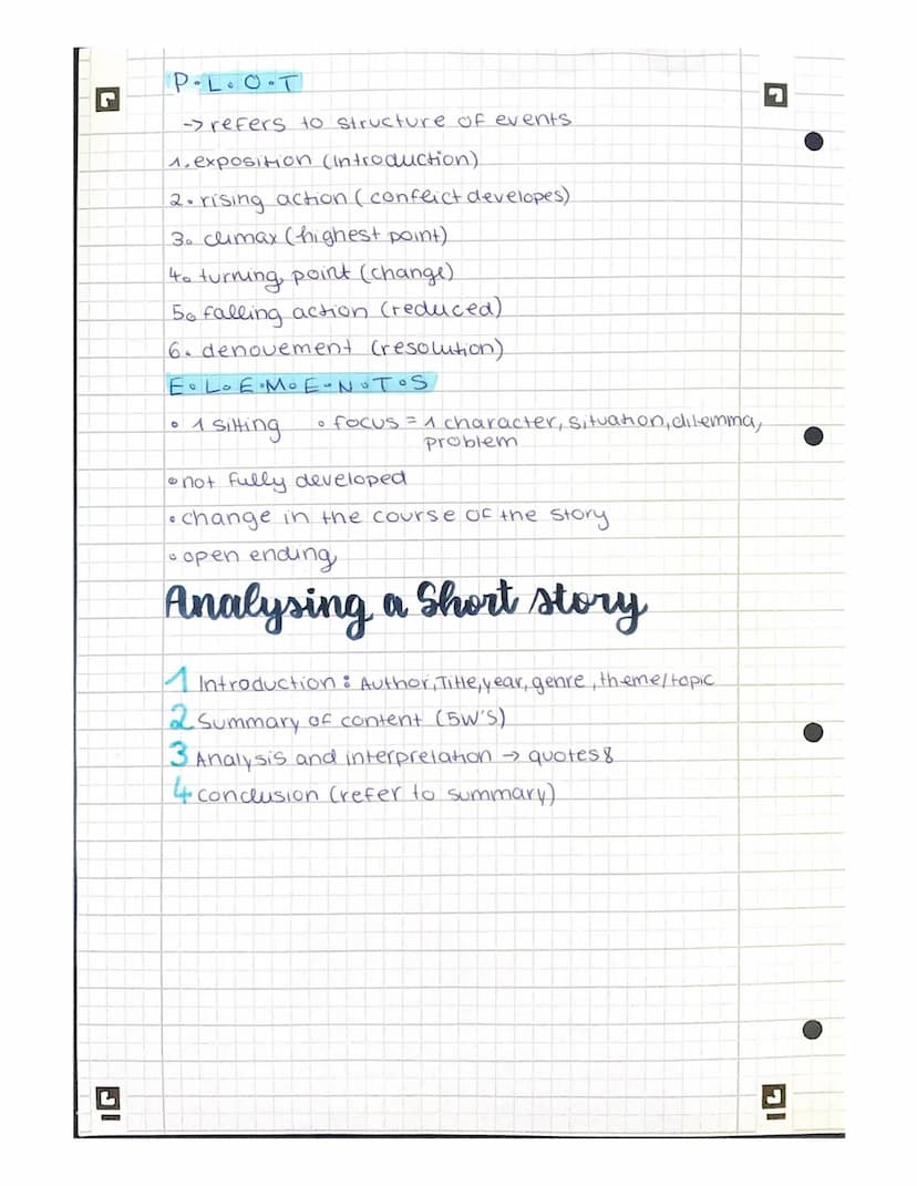 Short Story
AN A. L.
N•A•R• R. A • ToO.R
1. Person narrator= character in Story (himself) (1-p.)
knows all what the charac. knows
3. Person 