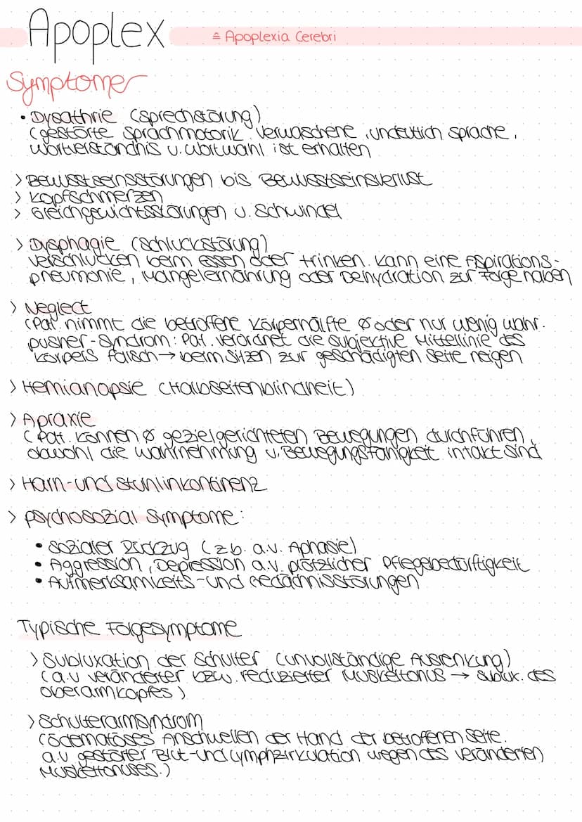 Apoplex
Apoplexia Cerebri
Definition
plötzliche Durchblutungsstörung des Gehirns.
Durch die Durchblutungsstörung kommt es zu einer O₂-unterv