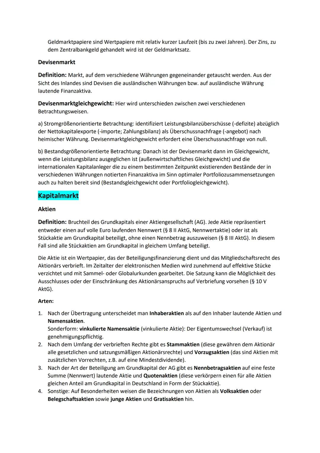 Der Sektor Ausland im Wirtschaftskreislauf
Abitur Wirtschaft Zusammenfassung - Sektor Ausland
Ziel:
Haushalte
Chance:
Geidstrom
Risiken:
Tra