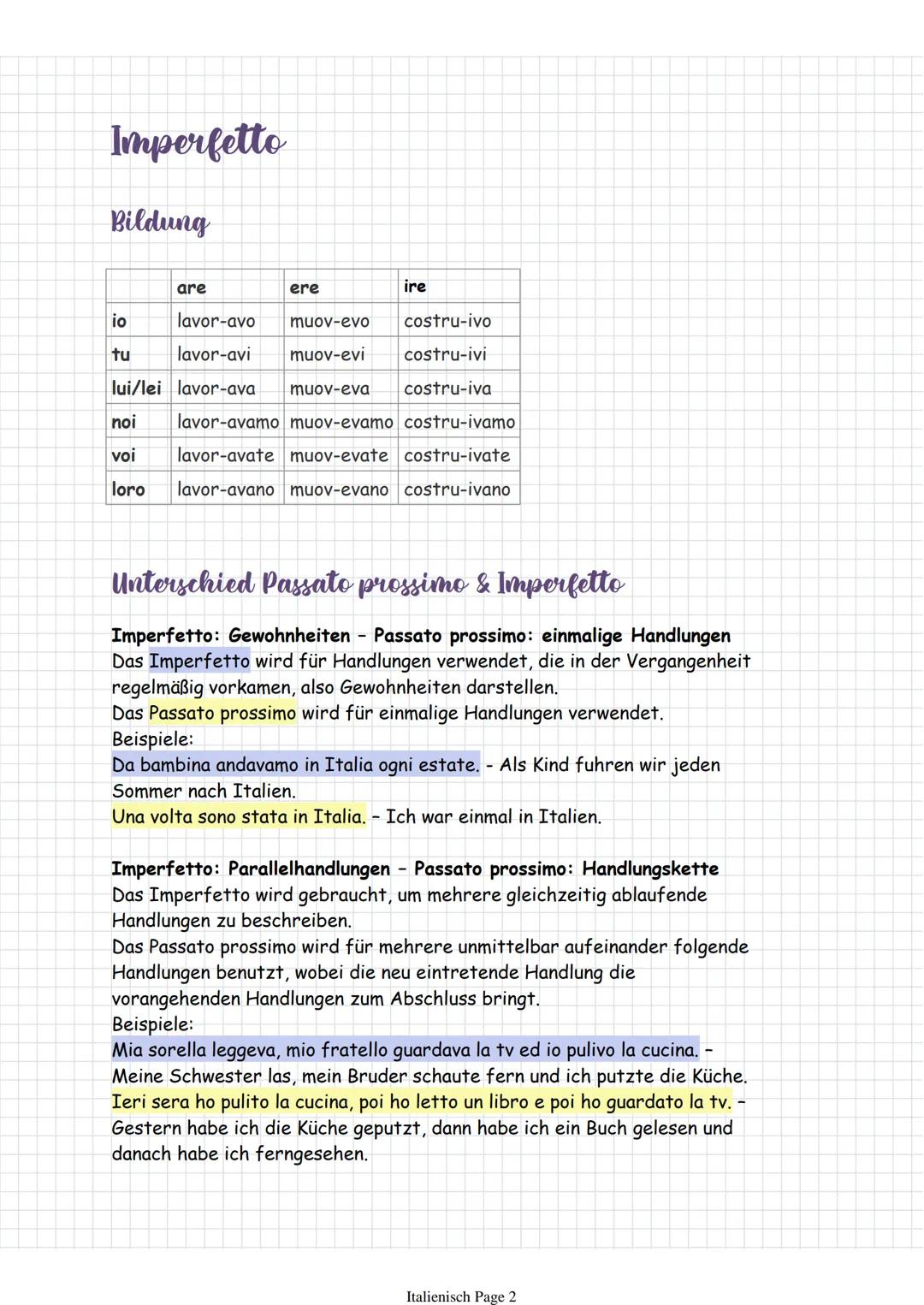 Passato Prossimo
Bildung mit "avere" oder "essere" --> am besten ins Deutsche übersetzen
Unregelmasige Verben
accendere (acceso)
aprire (ape