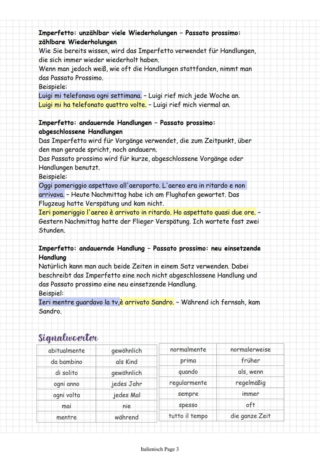 Passato Prossimo
Bildung mit "avere" oder "essere" --> am besten ins Deutsche übersetzen
Unregelmasige Verben
accendere (acceso)
aprire (ape