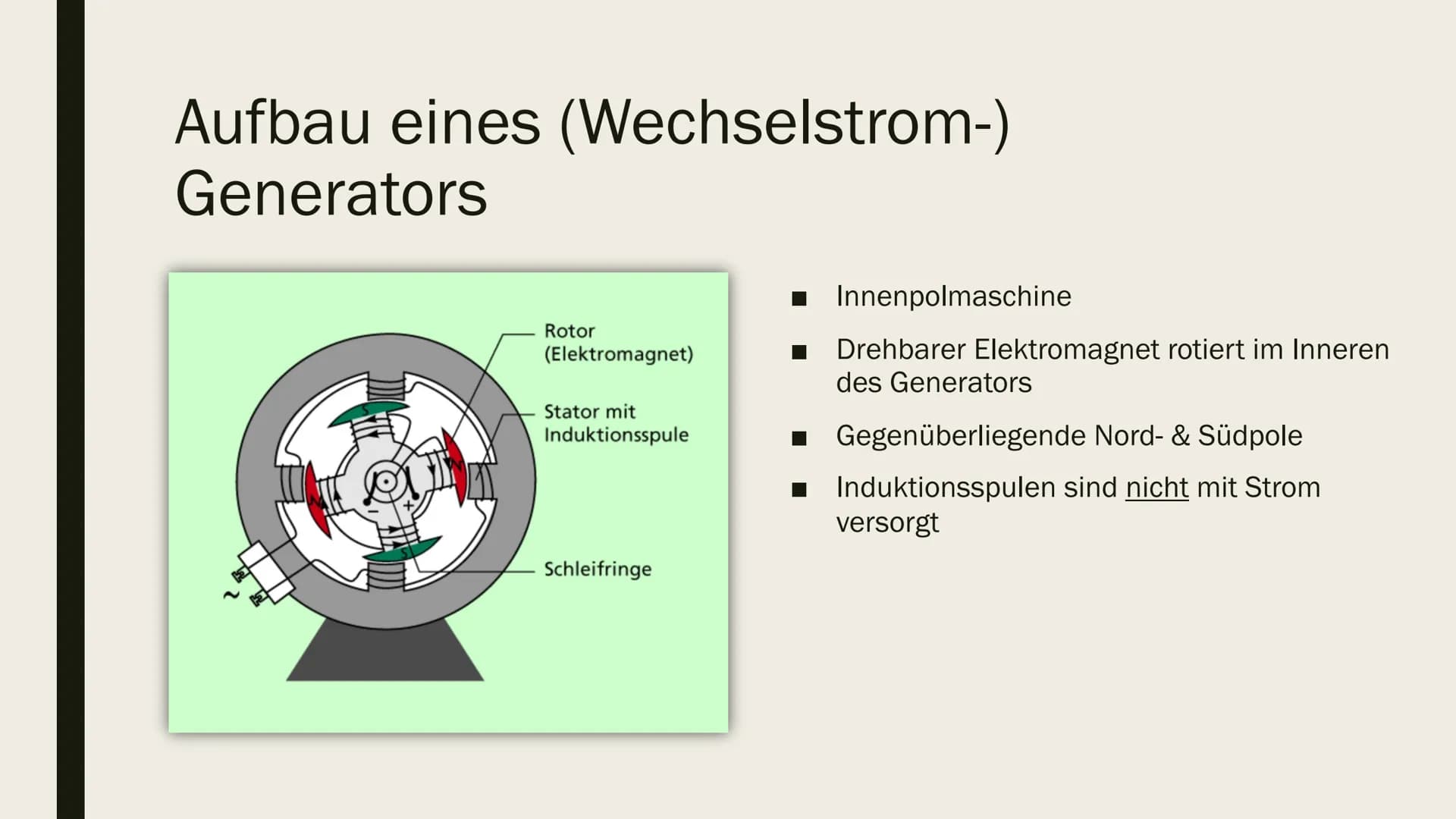 [
GENERATOR
von Malina Weih und Neele Malzer Inhalt
Was ist ein Generator?
Aufbau eines Generators
■ Wie funktioniert ein Generator?
Gleichs