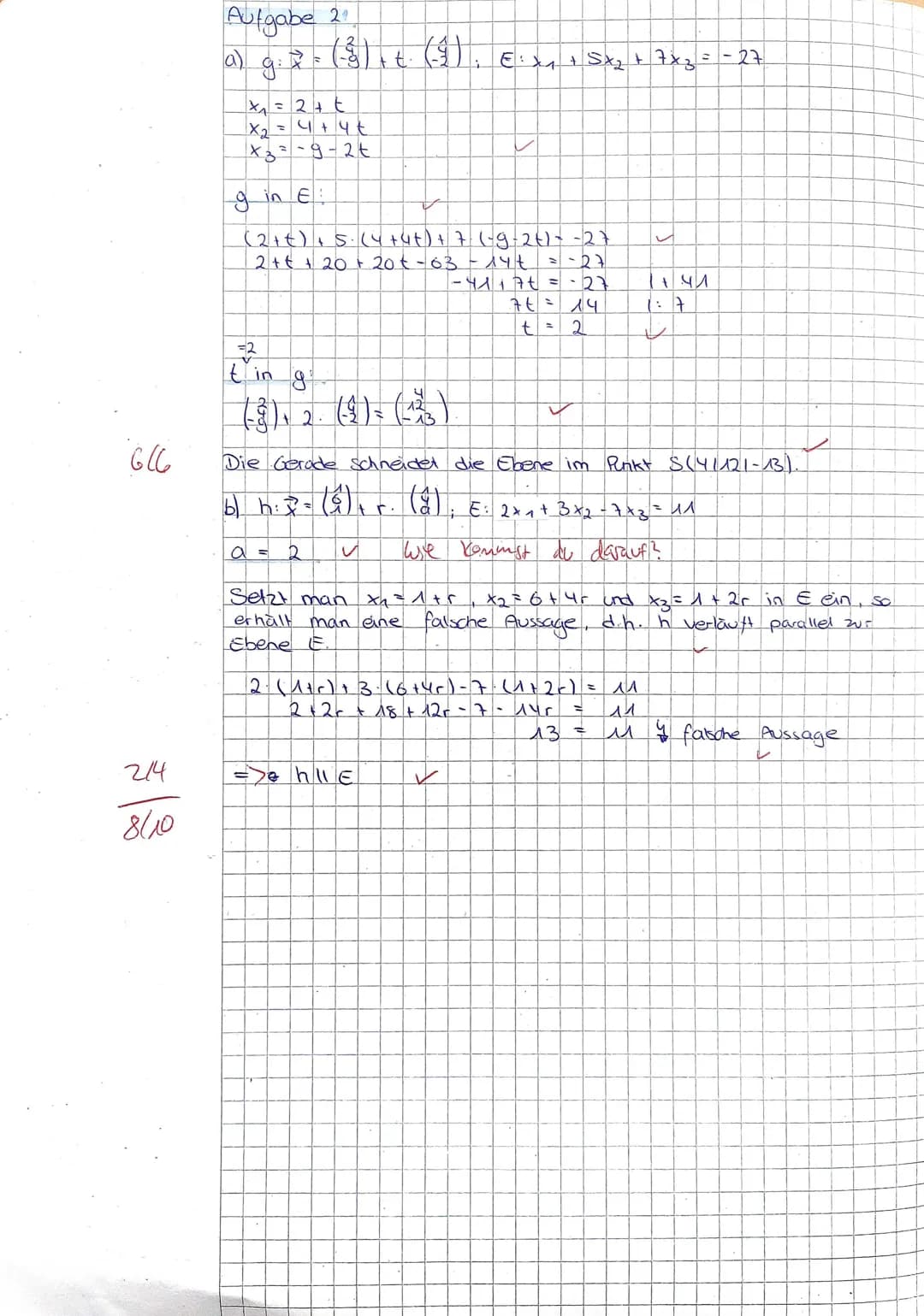 M
N.
Viel Erfolg!
Zur vollständigen Lösung gehört ein nachvollziehbarer und gegebenenfalls kommentierter Lösungsweg.
Aufgabe 1
a) Eine Ebene