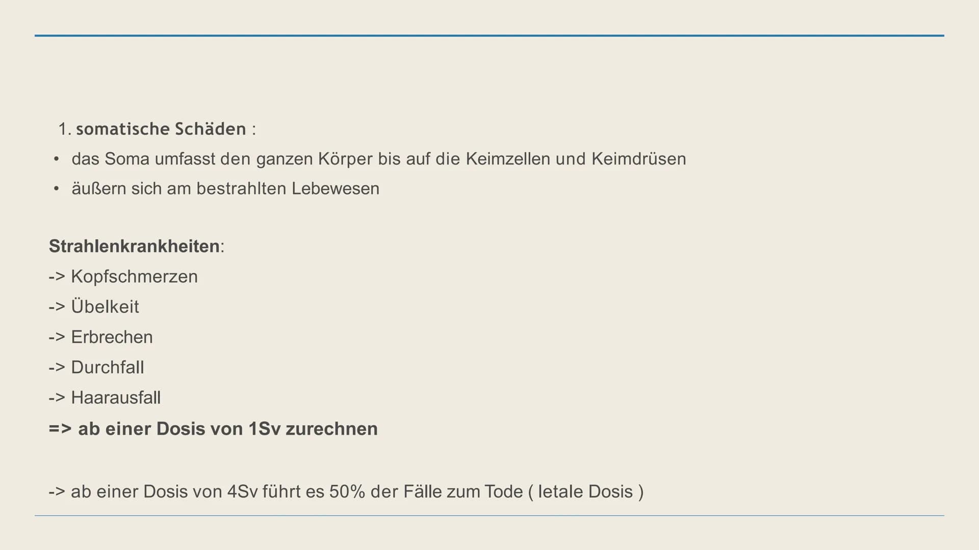 Radioaktivität
In der Medizin Gliederung
1. Biologische Wirkung
2. Radioaktive Strahlung in der Medizin
3. Strahlenanwendung in der Medizin
