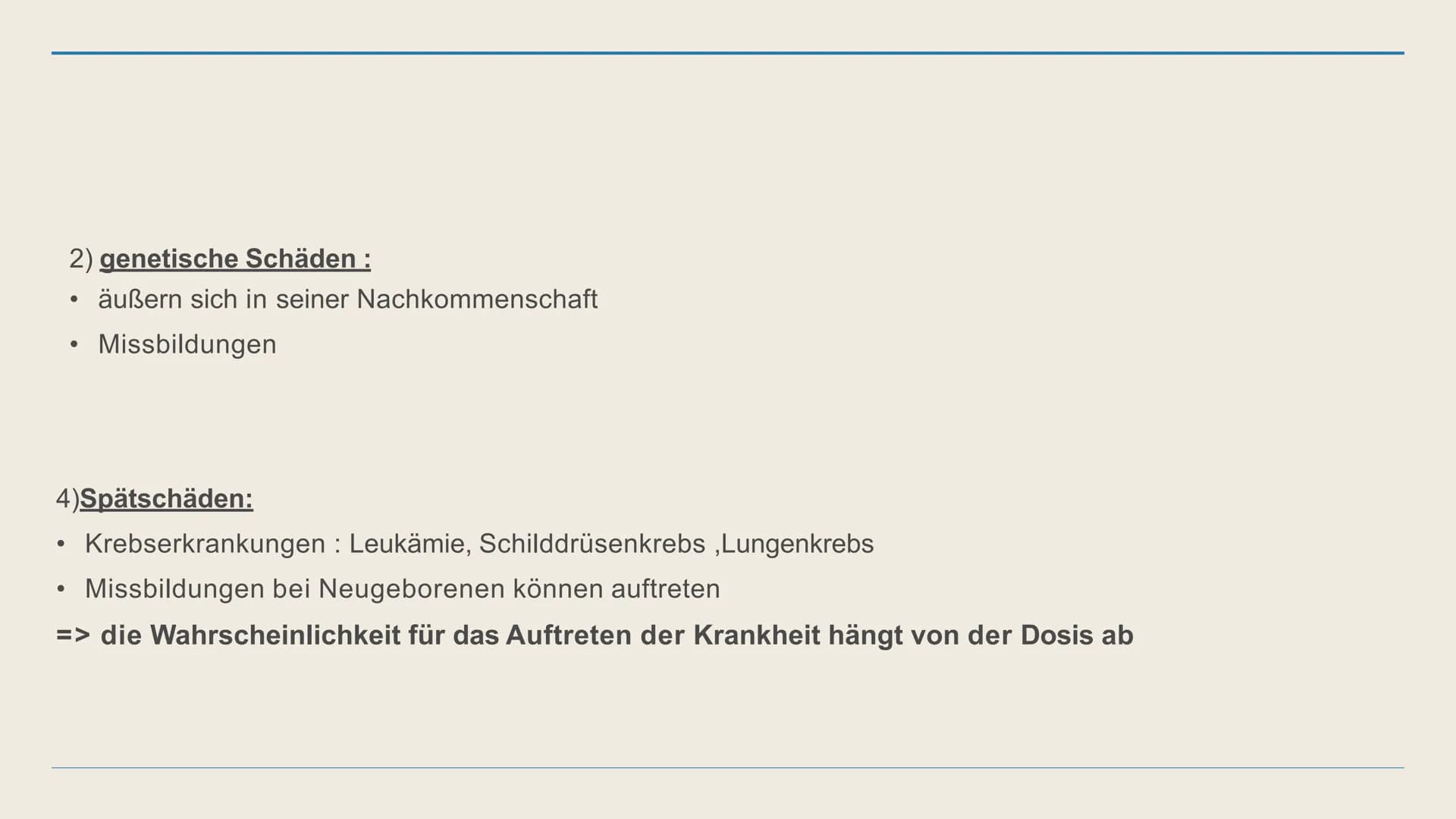 Radioaktivität
In der Medizin Gliederung
1. Biologische Wirkung
2. Radioaktive Strahlung in der Medizin
3. Strahlenanwendung in der Medizin
