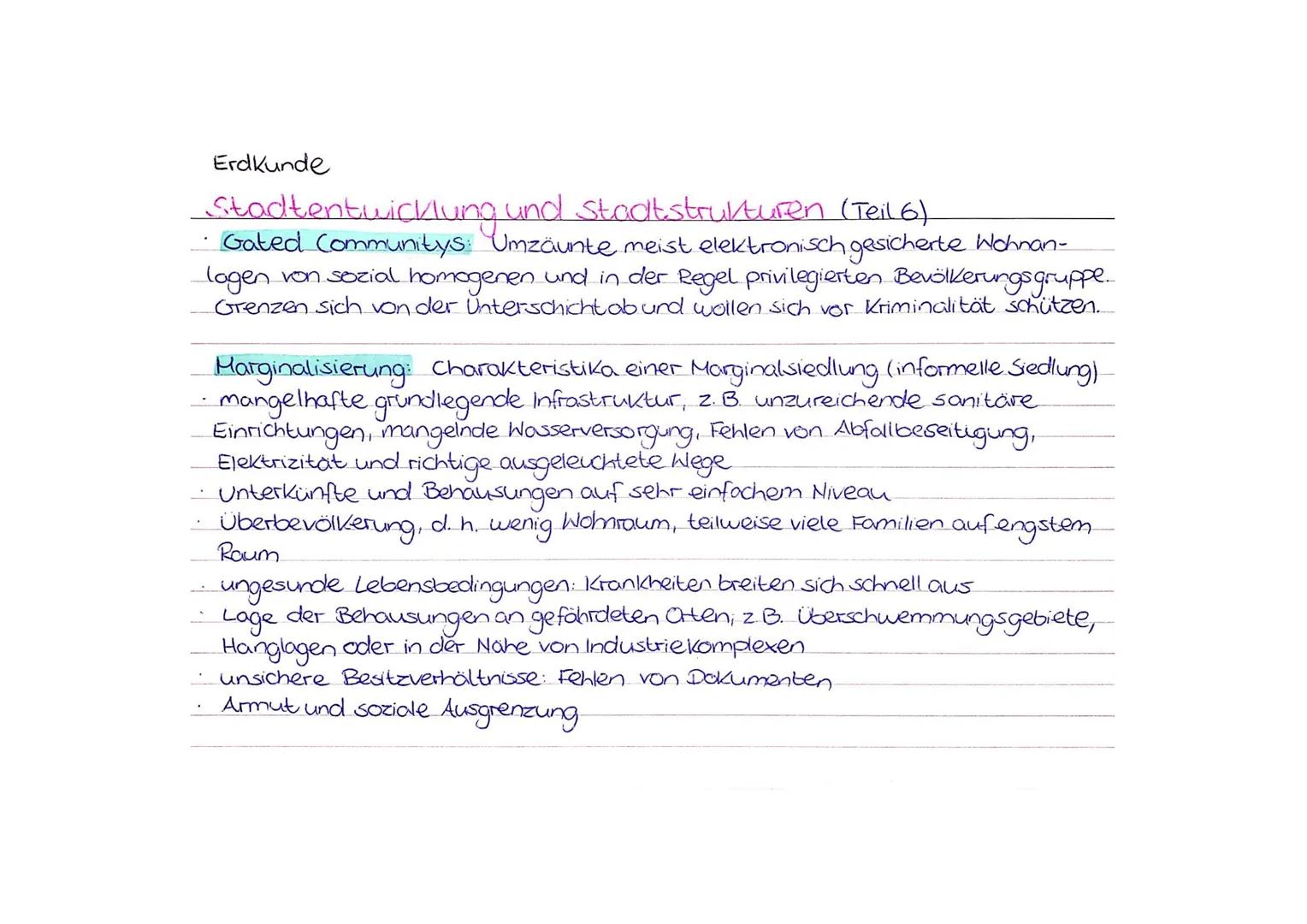 Erdkunde
Stadtentwicklung und Stadtstrukturen
Städte analysieren:
· historisch-genetische Stadtentwicklung: (nach Entstehungszeitpunkt)
Abso