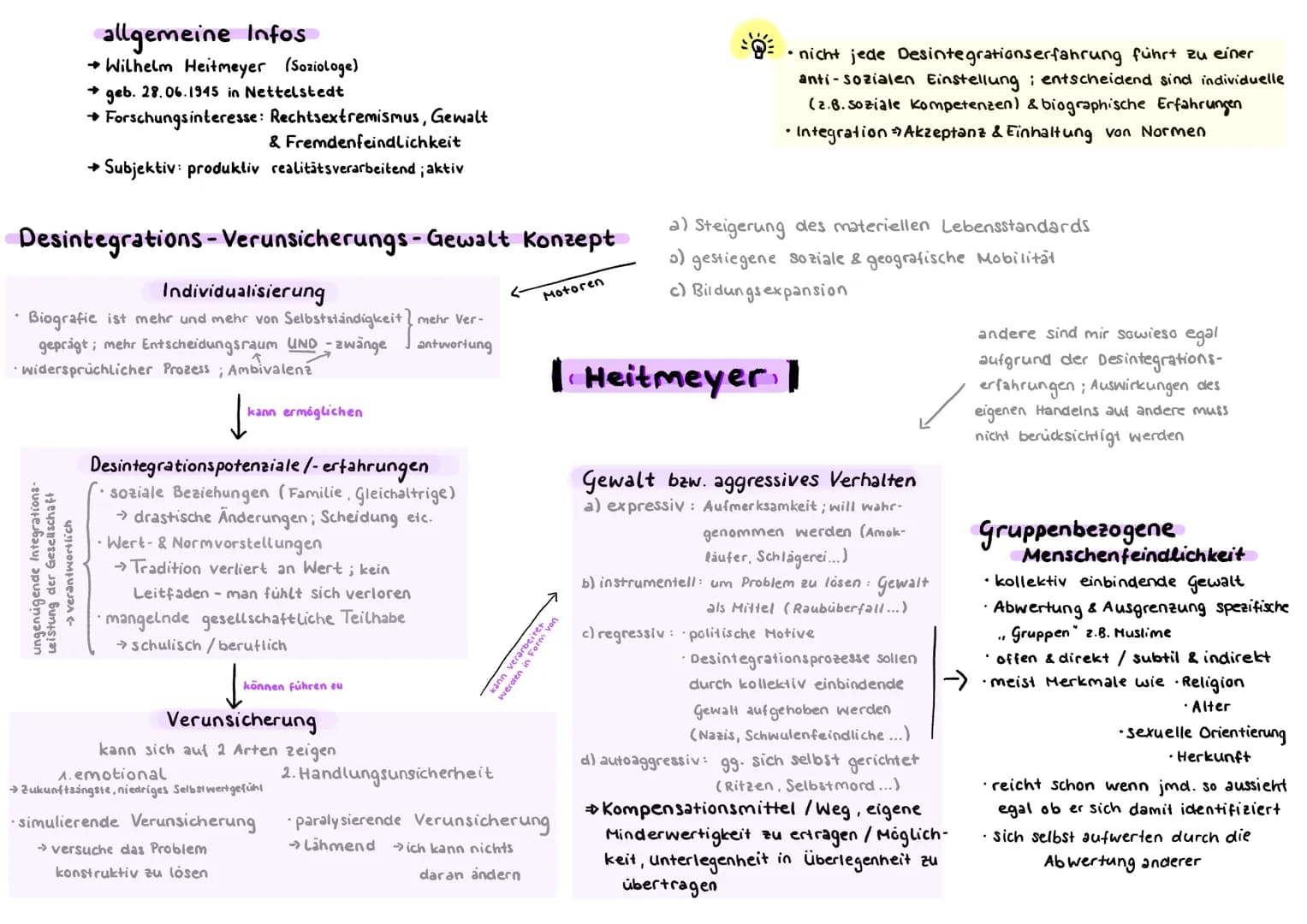 allgemeine Infos
Wilhelm Heitmeyer (Soziologe)
geb. 28.06.1945 in Nettelstedt
→ Forschungsinteresse: Rechtsextremismus, Gewalt
& Fremdenfein