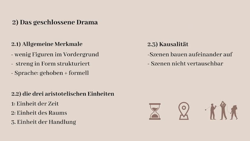 ARISTOTELISCHE DRAMENTHEORIE
DEU2
Bild 1 Vortrag „Aristotelische Dramentheorie"
Gliederung:
1) Entstehung
2) Das geschlossene Drama
2.1) All