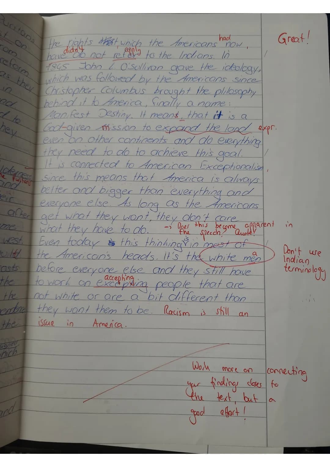 Eng-LK Q1 (GRO/SUL)
October 05, 2022
Name: Nele Gotchall
Assignments
EXAM
No. 1
1. Summarize the text in your own words.
The USA the formati
